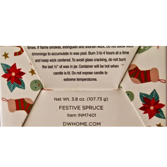 DW HOME CANDLE FESTIVE SPRUCE SCENTED CHRISTMAS NEW - Picture 3 of 5